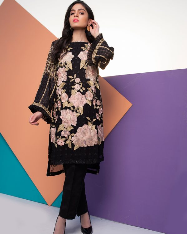 Charisma Black Chiffon Dress