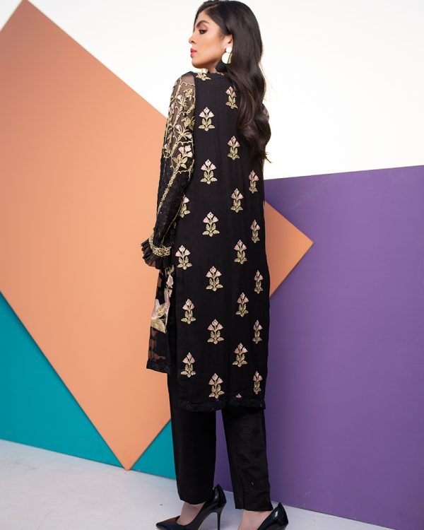 Charisma Black Chiffon Dress - Image 2