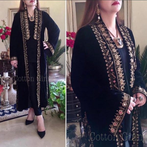 Cotton Ginny-Velvet gown - Image 2