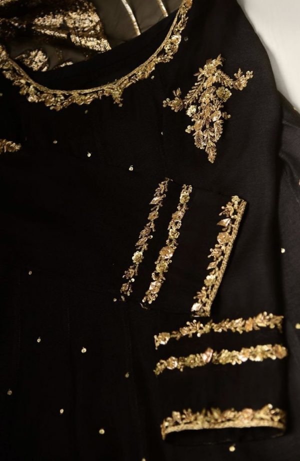 Agha Noor Formal Wear- Hayah Black - Image 3