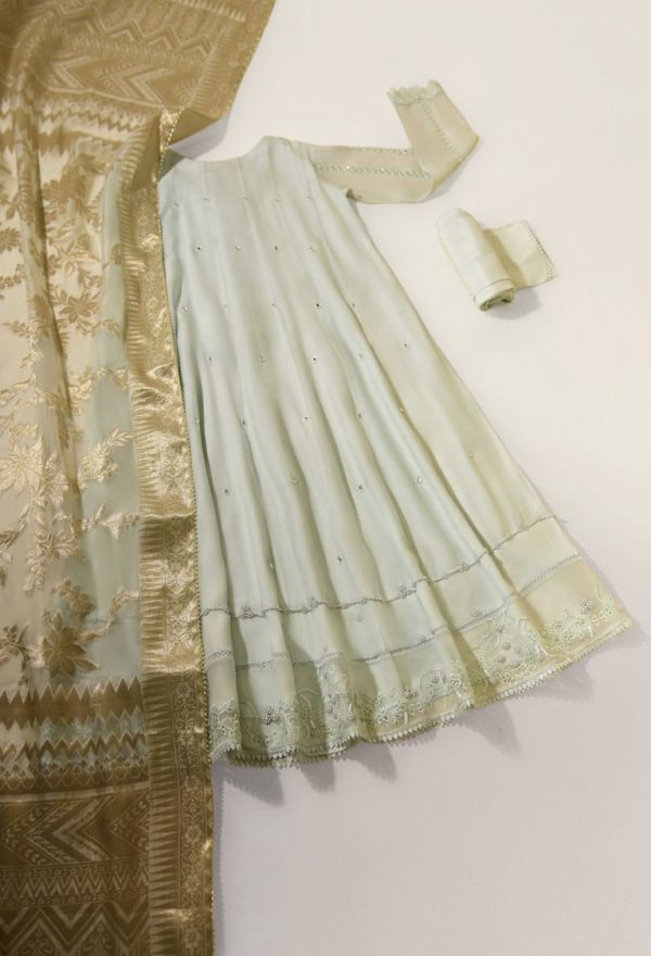 Agha Noor Formal Wear- Nadyah Pistachio - Image 2