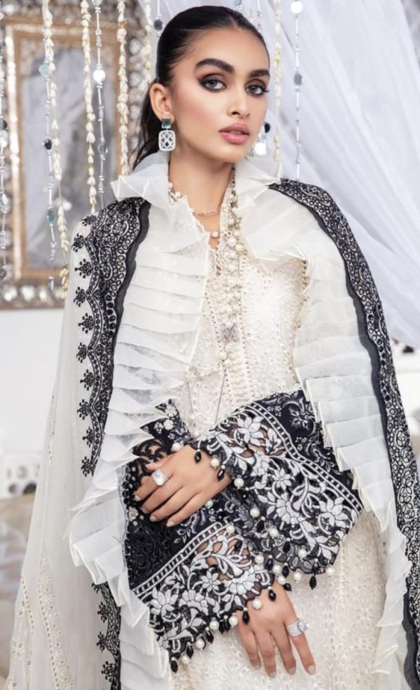 Maria B Eid Luxury Lawn 22- D5 - Image 3