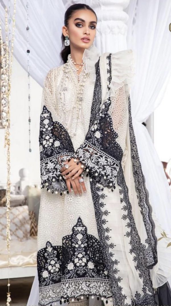 Maria B Eid Luxury Lawn 22- D5 - Image 2