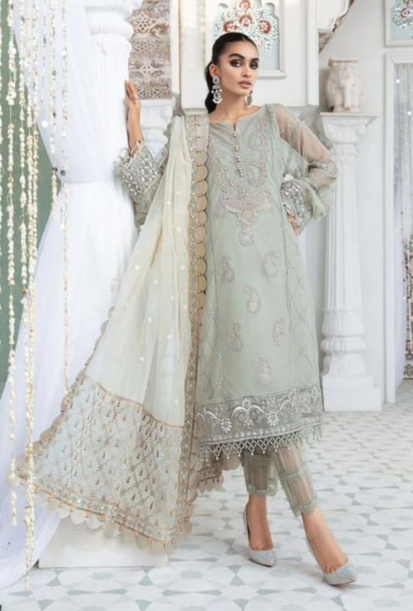 Maria B Eid Luxury Lawn 22- D3 - Image 4