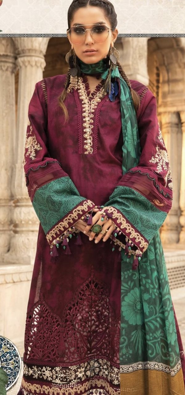 Maria B Luxe Lawn 22- 14B - Image 3