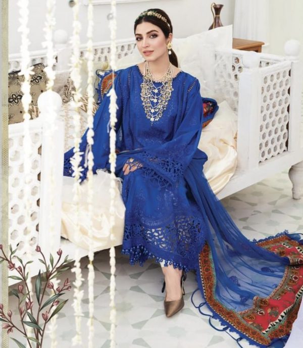 Maria B Eid Luxury Lawn 22- D8 - Image 3