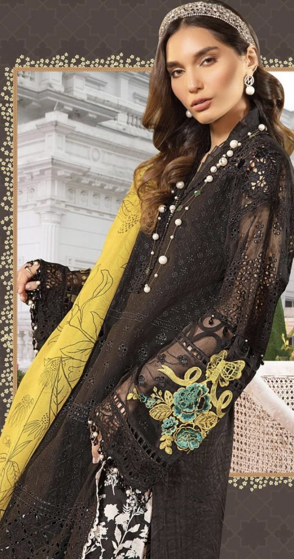 Maria B Luxe Lawn 22- 4B - Image 3