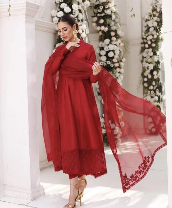 Agha Noor Formal Wear- Raspberry